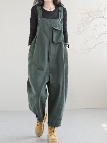 Woochic salopette avec poches femme oversized Vert M